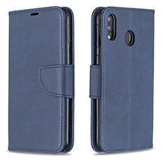 Coque Portefeuille Livre Cuir Etui Clapet B04F pour Samsung Galaxy M20 Bleu