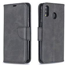 Coque Portefeuille Livre Cuir Etui Clapet B04F pour Samsung Galaxy M20 Noir