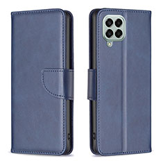 Coque Portefeuille Livre Cuir Etui Clapet B04F pour Samsung Galaxy M33 5G Bleu