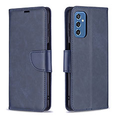 Coque Portefeuille Livre Cuir Etui Clapet B04F pour Samsung Galaxy M52 5G Bleu