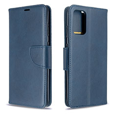 Coque Portefeuille Livre Cuir Etui Clapet B04F pour Samsung Galaxy S20 5G Bleu