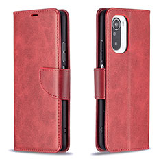 Coque Portefeuille Livre Cuir Etui Clapet B04F pour Xiaomi Mi 11i 5G Rouge