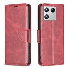 Coque Portefeuille Livre Cuir Etui Clapet B04F pour Xiaomi Mi 13 5G Rouge
