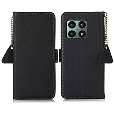 Coque Portefeuille Livre Cuir Etui Clapet B04H pour OnePlus 10 Pro 5G Noir