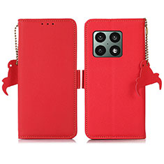 Coque Portefeuille Livre Cuir Etui Clapet B04H pour OnePlus 10 Pro 5G Rouge