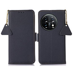 Coque Portefeuille Livre Cuir Etui Clapet B04H pour OnePlus 11 5G Bleu