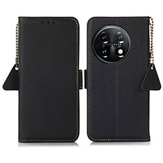 Coque Portefeuille Livre Cuir Etui Clapet B04H pour OnePlus 11 5G Noir