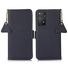 Coque Portefeuille Livre Cuir Etui Clapet B04H pour Xiaomi Redmi Note 11 Pro 4G Bleu