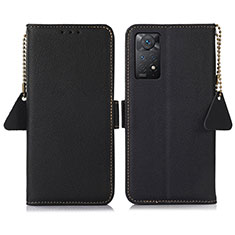 Coque Portefeuille Livre Cuir Etui Clapet B04H pour Xiaomi Redmi Note 11 Pro 4G Noir
