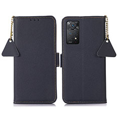 Coque Portefeuille Livre Cuir Etui Clapet B04H pour Xiaomi Redmi Note 11 Pro 5G Bleu