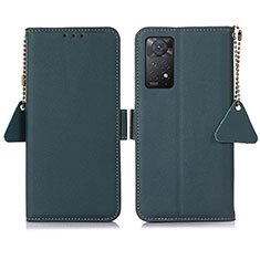 Coque Portefeuille Livre Cuir Etui Clapet B04H pour Xiaomi Redmi Note 11 Pro 5G Vert