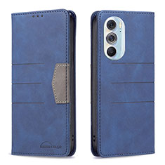Coque Portefeuille Livre Cuir Etui Clapet B05F pour Motorola Moto Edge X30 5G Bleu