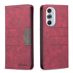 Coque Portefeuille Livre Cuir Etui Clapet B05F pour Motorola Moto Edge X30 5G Rouge