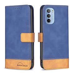 Coque Portefeuille Livre Cuir Etui Clapet B05F pour Motorola Moto G31 Bleu