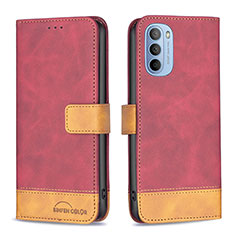 Coque Portefeuille Livre Cuir Etui Clapet B05F pour Motorola Moto G31 Rouge
