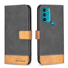 Coque Portefeuille Livre Cuir Etui Clapet B05F pour Motorola Moto G71 5G Noir