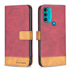 Coque Portefeuille Livre Cuir Etui Clapet B05F pour Motorola Moto G71 5G Rouge