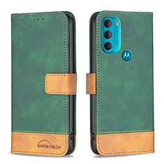Coque Portefeuille Livre Cuir Etui Clapet B05F pour Motorola Moto G71 5G Vert