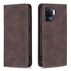 Coque Portefeuille Livre Cuir Etui Clapet B05F pour Oppo A94 4G Marron