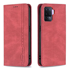 Coque Portefeuille Livre Cuir Etui Clapet B05F pour Oppo A94 4G Rouge
