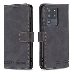 Coque Portefeuille Livre Cuir Etui Clapet B05F pour Samsung Galaxy S20 Ultra Noir