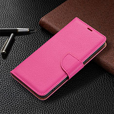 Coque Portefeuille Livre Cuir Etui Clapet B05F pour Samsung Galaxy S21 FE 5G Rose Rouge