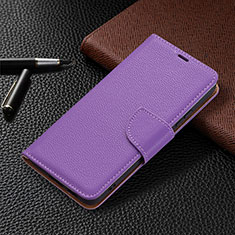 Coque Portefeuille Livre Cuir Etui Clapet B05F pour Samsung Galaxy S21 FE 5G Violet
