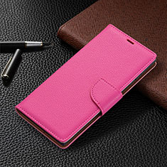 Coque Portefeuille Livre Cuir Etui Clapet B05F pour Samsung Galaxy S21 Ultra 5G Rose Rouge