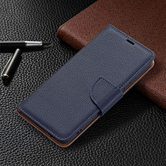 Coque Portefeuille Livre Cuir Etui Clapet B05F pour Samsung Galaxy S22 5G Bleu