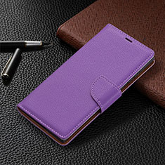 Coque Portefeuille Livre Cuir Etui Clapet B05F pour Samsung Galaxy S23 Ultra 5G Violet