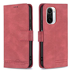 Coque Portefeuille Livre Cuir Etui Clapet B05F pour Xiaomi Mi 11i 5G Rouge