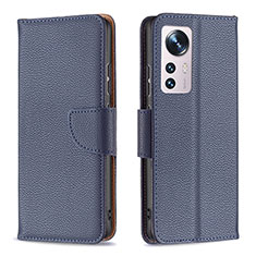Coque Portefeuille Livre Cuir Etui Clapet B05F pour Xiaomi Mi 12 5G Bleu