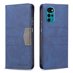 Coque Portefeuille Livre Cuir Etui Clapet B06F pour Motorola Moto G22 Bleu
