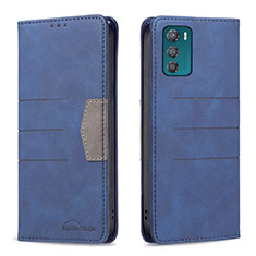 Coque Portefeuille Livre Cuir Etui Clapet B06F pour Motorola Moto G42 Bleu
