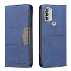 Coque Portefeuille Livre Cuir Etui Clapet B06F pour Motorola Moto G51 5G Bleu