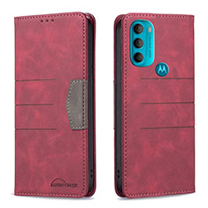 Coque Portefeuille Livre Cuir Etui Clapet B06F pour Motorola Moto G71 5G Rouge