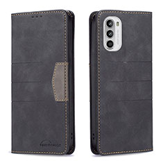 Coque Portefeuille Livre Cuir Etui Clapet B06F pour Motorola Moto G71s 5G Noir