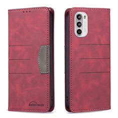 Coque Portefeuille Livre Cuir Etui Clapet B06F pour Motorola Moto G71s 5G Rouge