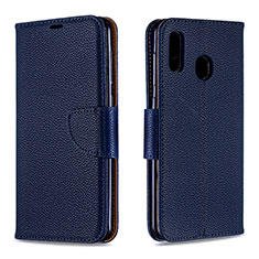 Coque Portefeuille Livre Cuir Etui Clapet B06F pour Samsung Galaxy A20 Bleu
