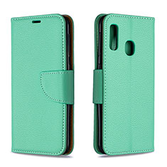 Coque Portefeuille Livre Cuir Etui Clapet B06F pour Samsung Galaxy A20e Vert