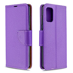 Coque Portefeuille Livre Cuir Etui Clapet B06F pour Samsung Galaxy A41 Violet