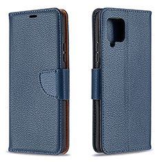 Coque Portefeuille Livre Cuir Etui Clapet B06F pour Samsung Galaxy A42 5G Bleu
