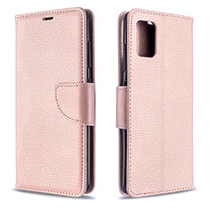 Coque Portefeuille Livre Cuir Etui Clapet B06F pour Samsung Galaxy A51 5G Or Rose