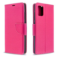 Coque Portefeuille Livre Cuir Etui Clapet B06F pour Samsung Galaxy A51 5G Rose Rouge
