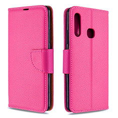 Coque Portefeuille Livre Cuir Etui Clapet B06F pour Samsung Galaxy A70E Rose Rouge