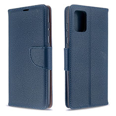 Coque Portefeuille Livre Cuir Etui Clapet B06F pour Samsung Galaxy A71 5G Bleu