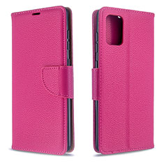 Coque Portefeuille Livre Cuir Etui Clapet B06F pour Samsung Galaxy A71 5G Rose Rouge
