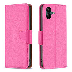 Coque Portefeuille Livre Cuir Etui Clapet B06F pour Samsung Galaxy M04 Rose Rouge
