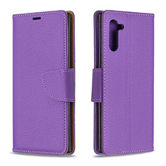 Coque Portefeuille Livre Cuir Etui Clapet B06F pour Samsung Galaxy Note 10 5G Violet