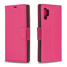 Coque Portefeuille Livre Cuir Etui Clapet B06F pour Samsung Galaxy Note 10 Plus 5G Rose Rouge